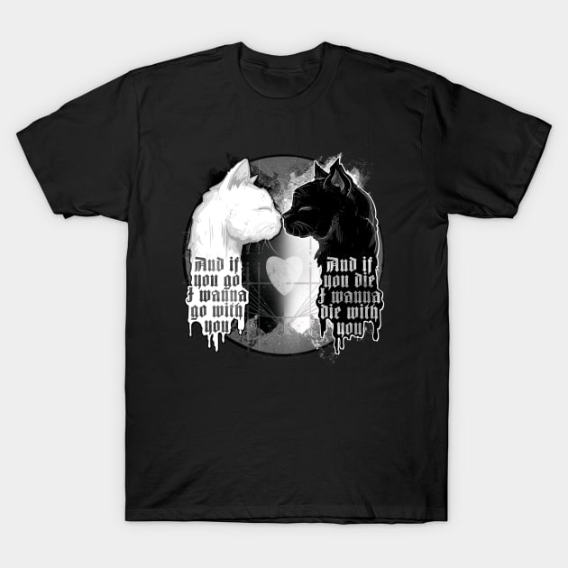 Lonely Cats T-Shirt by LVBart